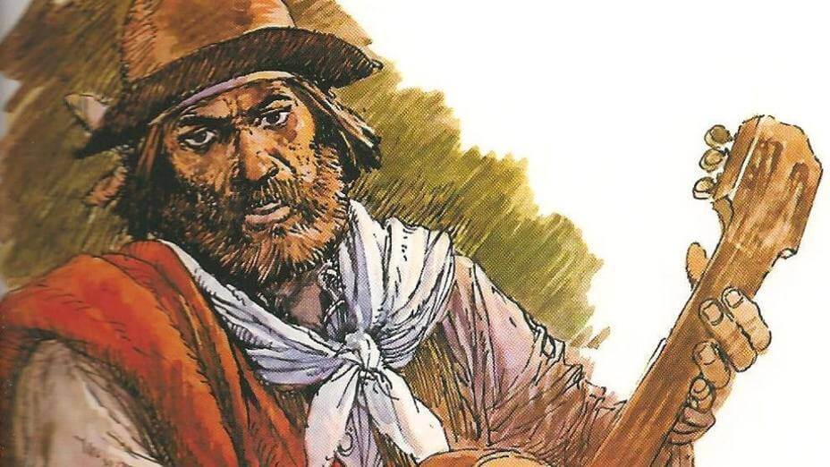 Ilustración del Martín Fierro, el personaje de José Hernández.