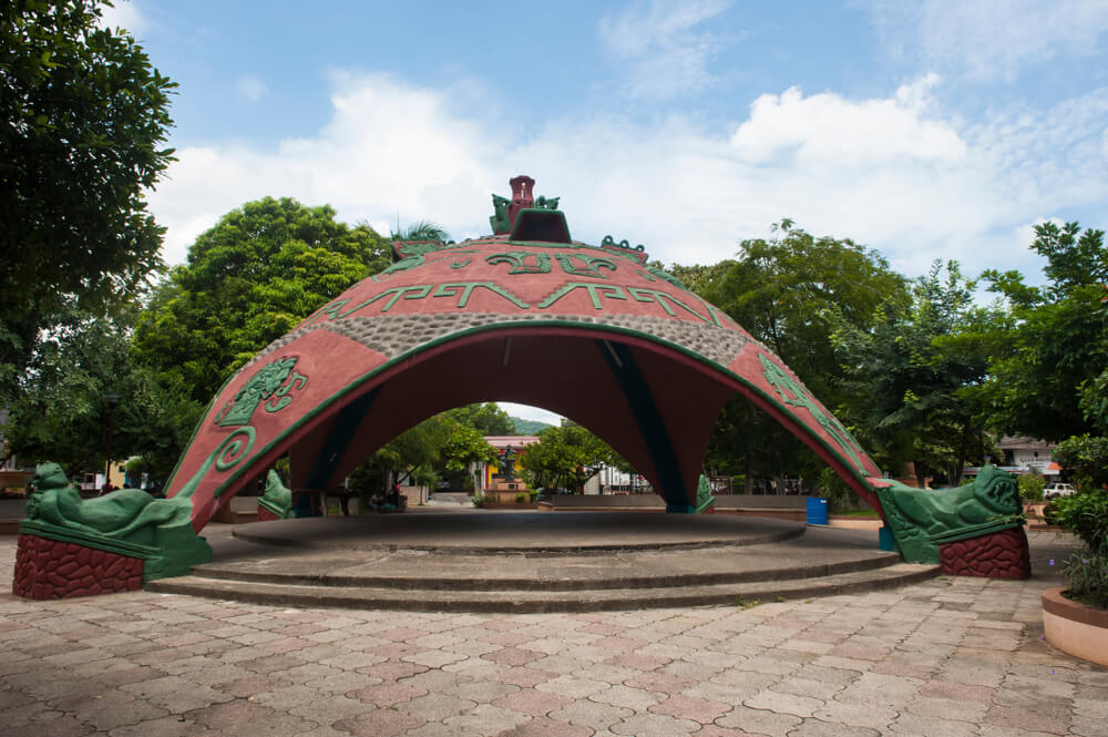 Kiosko indígena ubicado en Costa Rica.