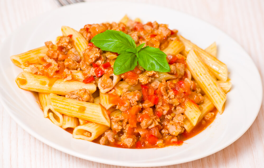 Pasta italiana bolonesa