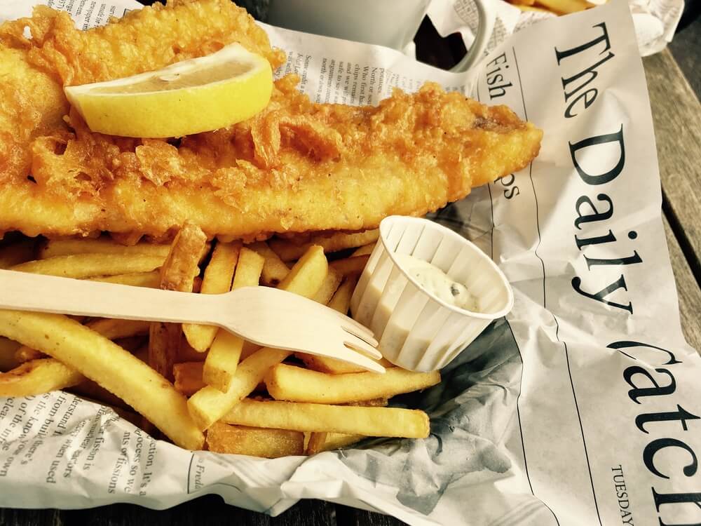Plato de fish and chips