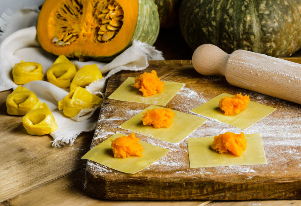 Tortelli de calabaza