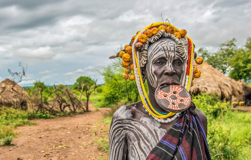 Indígena del Valle del Omo, en Etiopía.