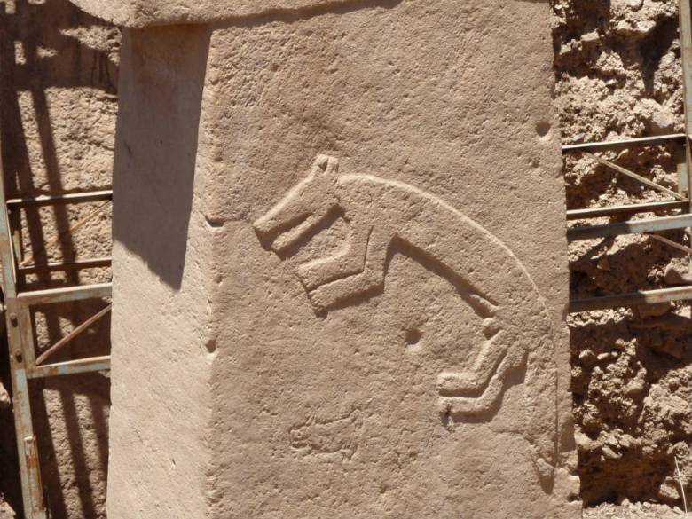 Animales grabados en las ruinas de Gobekli Tepe.