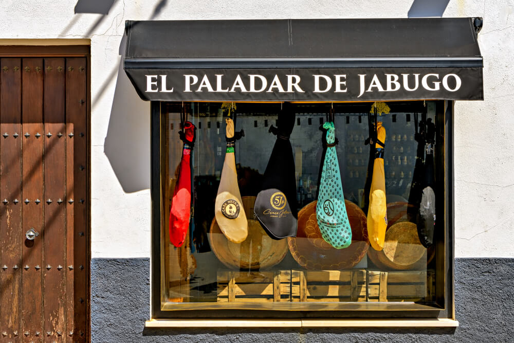 Tienda que vende los jamones de Jabugo.