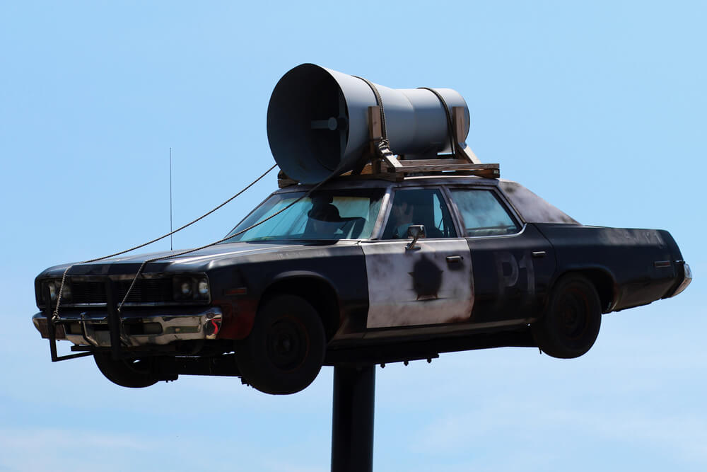 Patrulla de policías de The Blues Brothers.