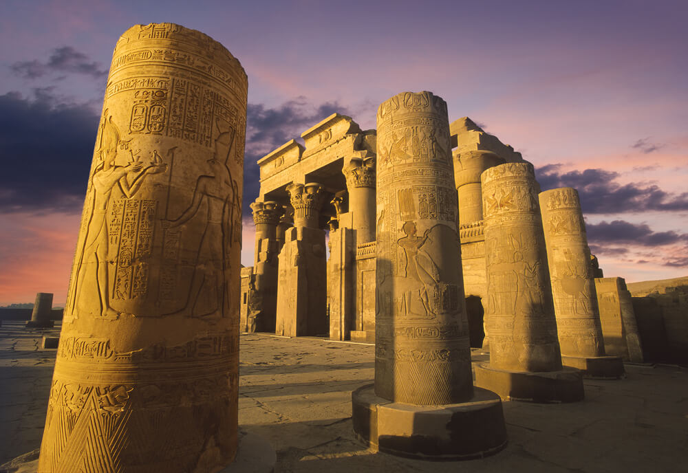 Columnas y arquitectura del templo de Kom Ombo.