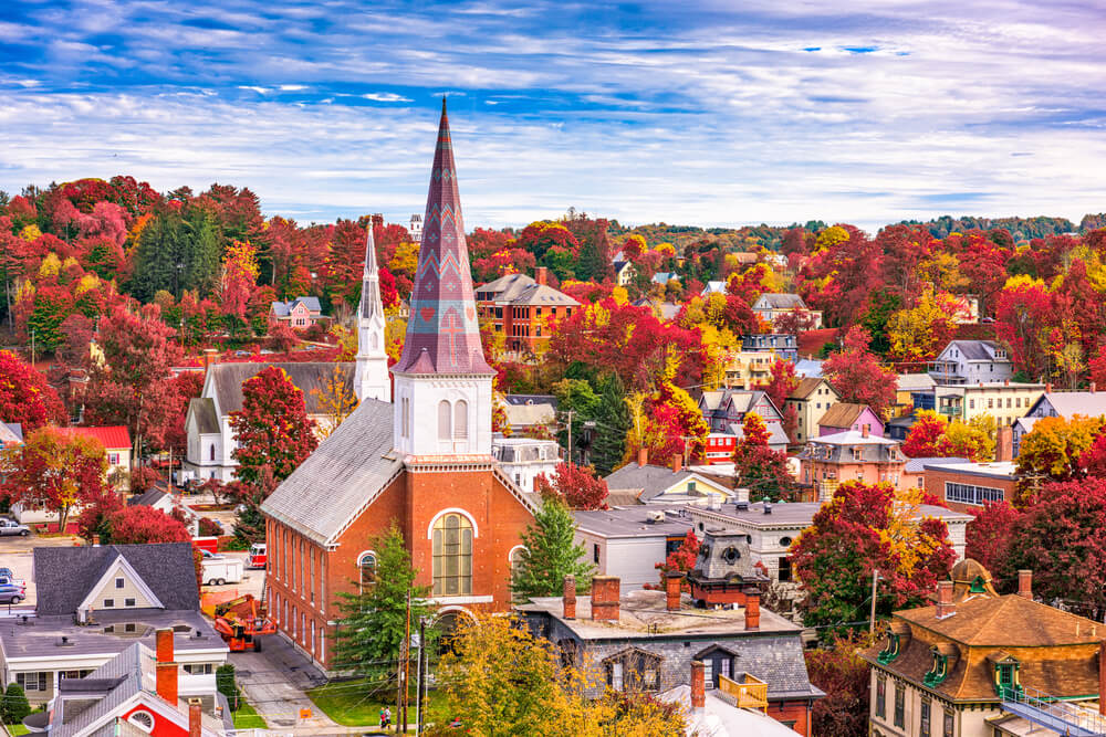 Postal de Montpelier, la capital del estado de Vermont.