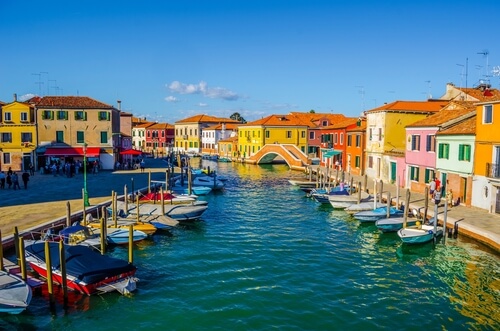 Murano en la laguna de Venecia.