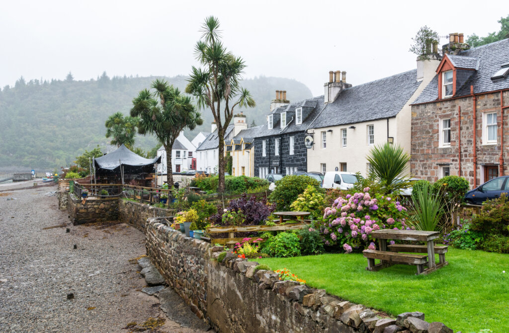 Plockton, en Escocia, durante un día de lluvia.