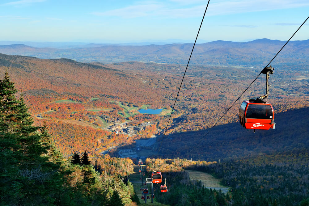 Vista desde la estación de esquí de Stowe, en Vermont.