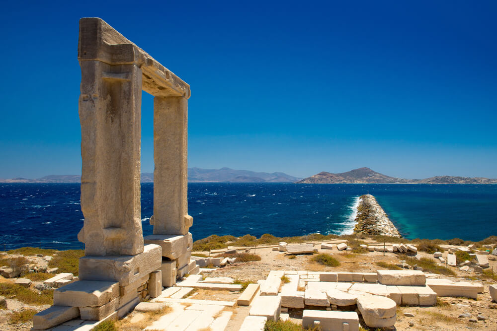 El Templo Apollo, en la isla de Naxos.