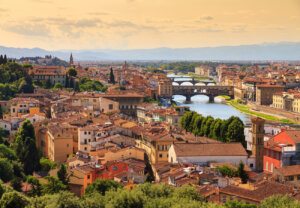 Vista de la ciudad de Florencia durante el otoño.