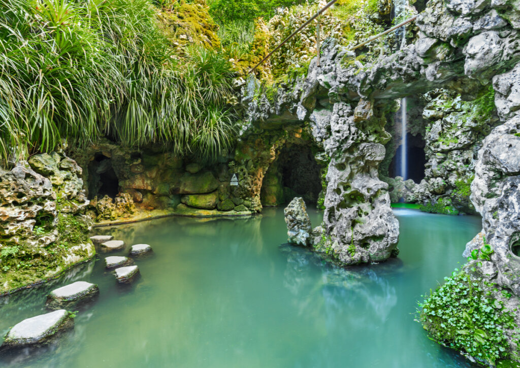Uno de los bellos jardines de la Quinta da Regaleira.