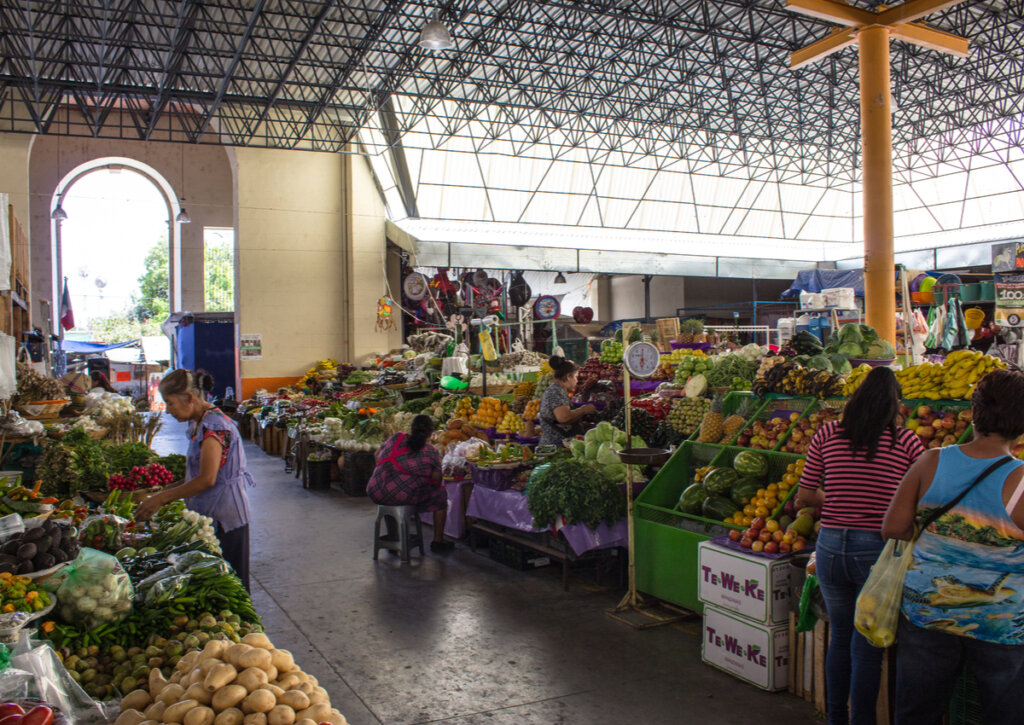 Uno de los mercados de Oaxaca, en México.