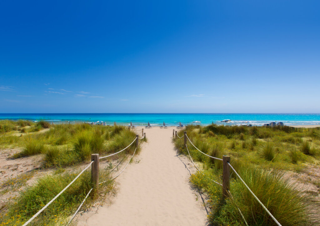 Las playas de Alaior son otra atracción de la isla.