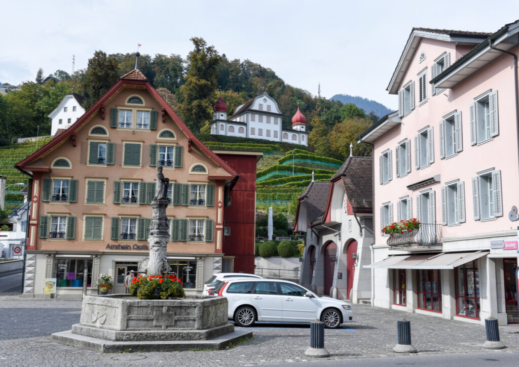 Plaza de la localidad de Sarnen, en Suiza.