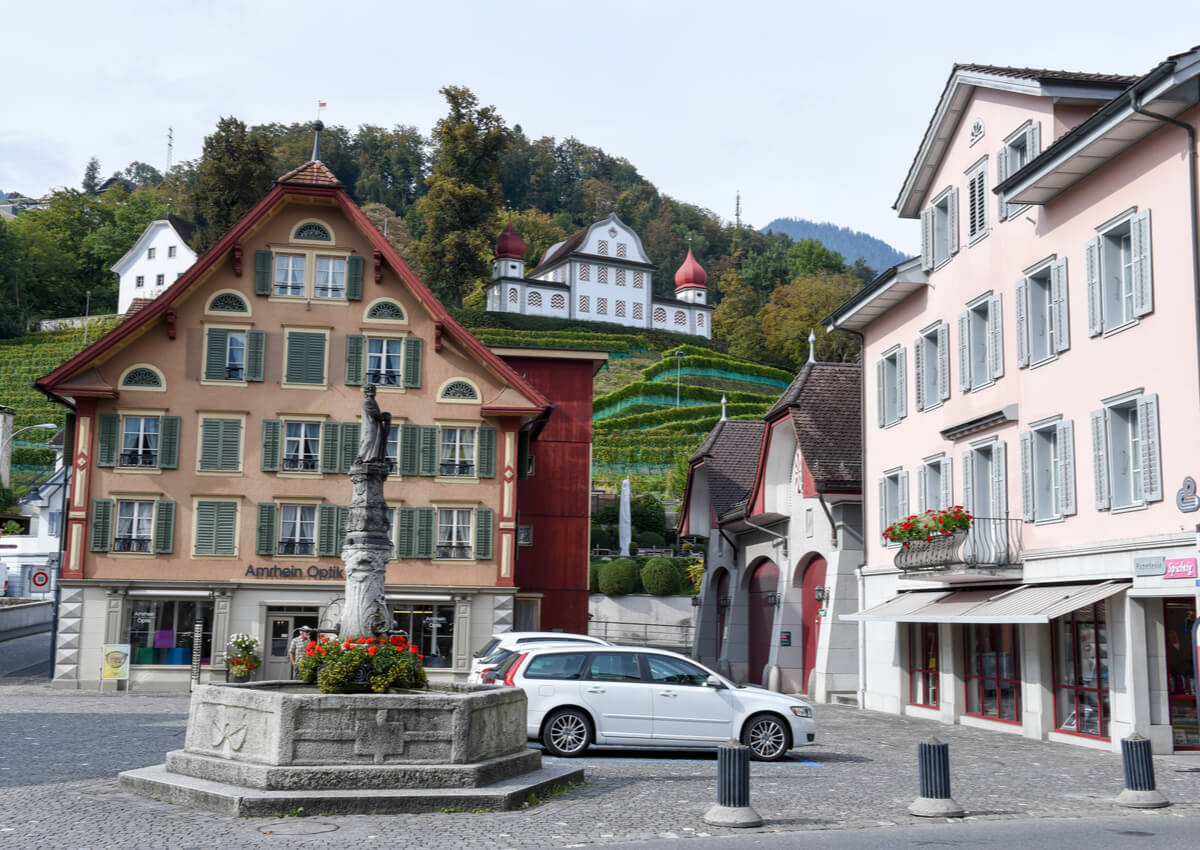 Plaza de la localidad de Sarnen, en Suiza.