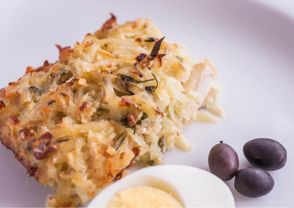 Bacalhau á bras, una de las comidas típicas portuguesas.