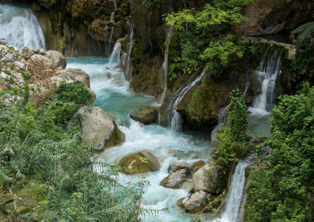 Cascadas en Tolantongo, en el estado de Hidalgo, México.