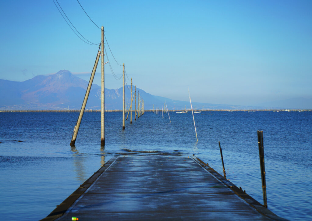 El Passage du Gois inundado por la marea alta.