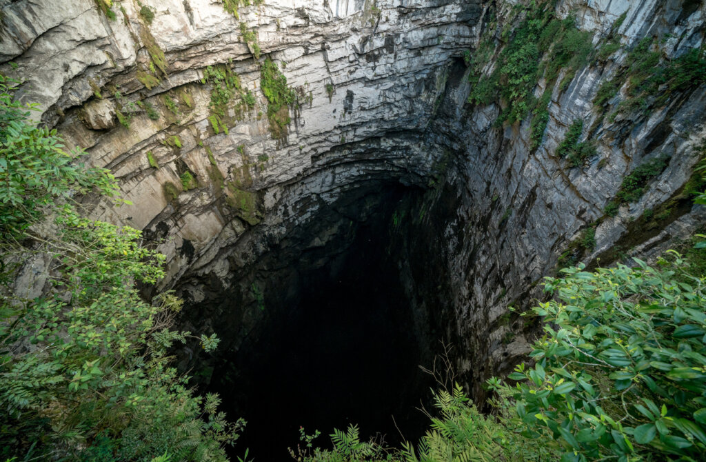 El Sótano de las golondrinas se llama así por las aves que lo habitan.
