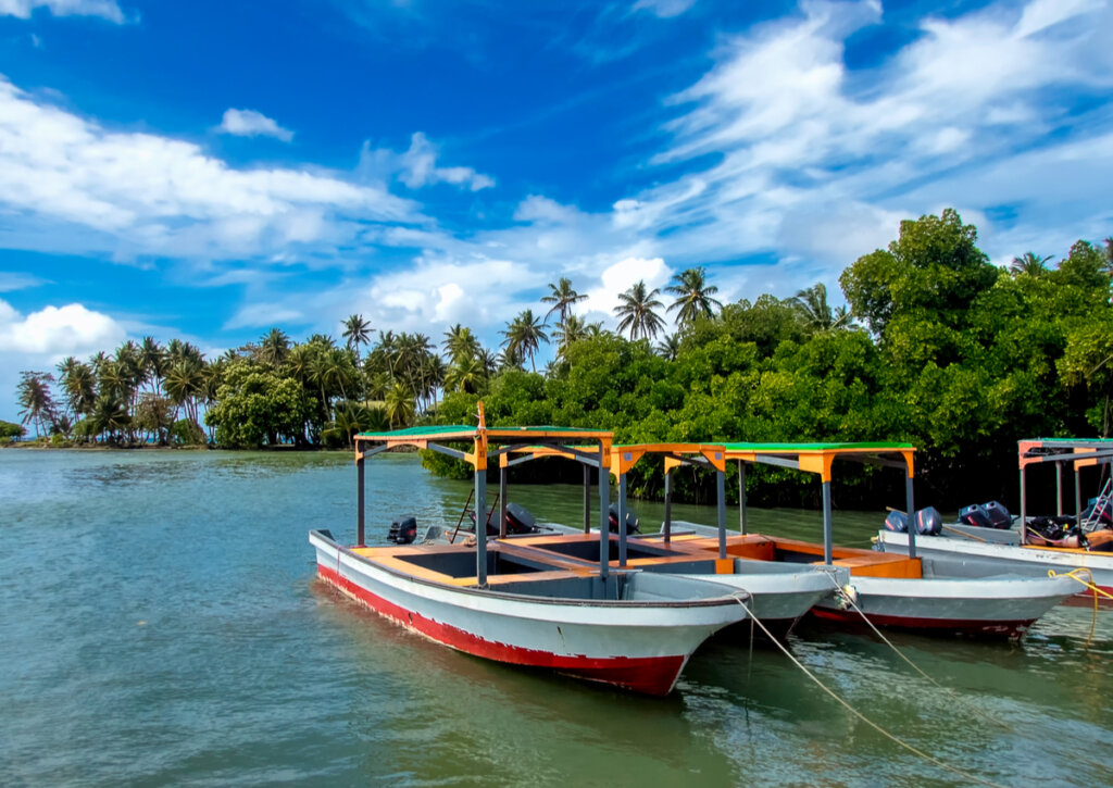 Costa del Estado de Chuuk, en Micronesia.
