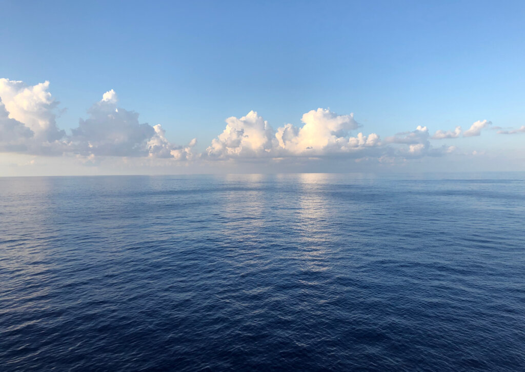 Vista del Triángulo de las Bermudas desde la isla.