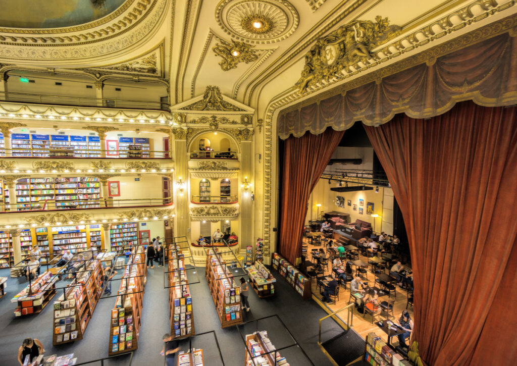 La librería El Ateneo Grand Splendid fue en su momento un teatro.