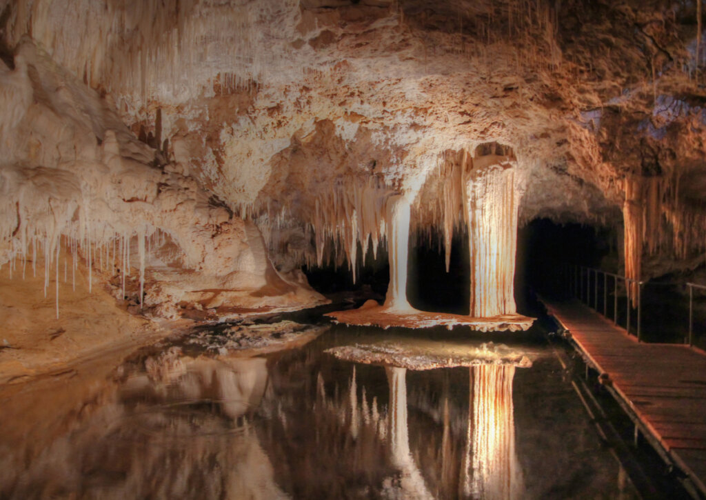 Una de las cuevas del Parque Nacional de Mammoth Cave.