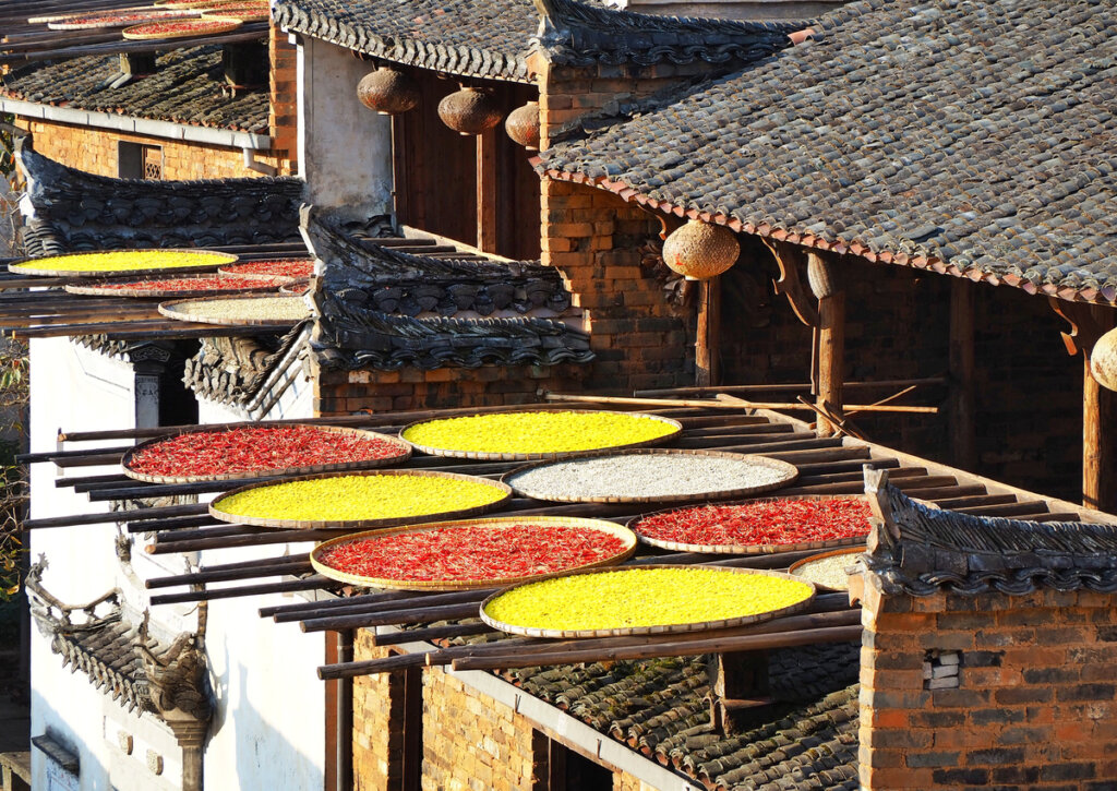 La economía de Huangling se basa en la venta de vegetales.