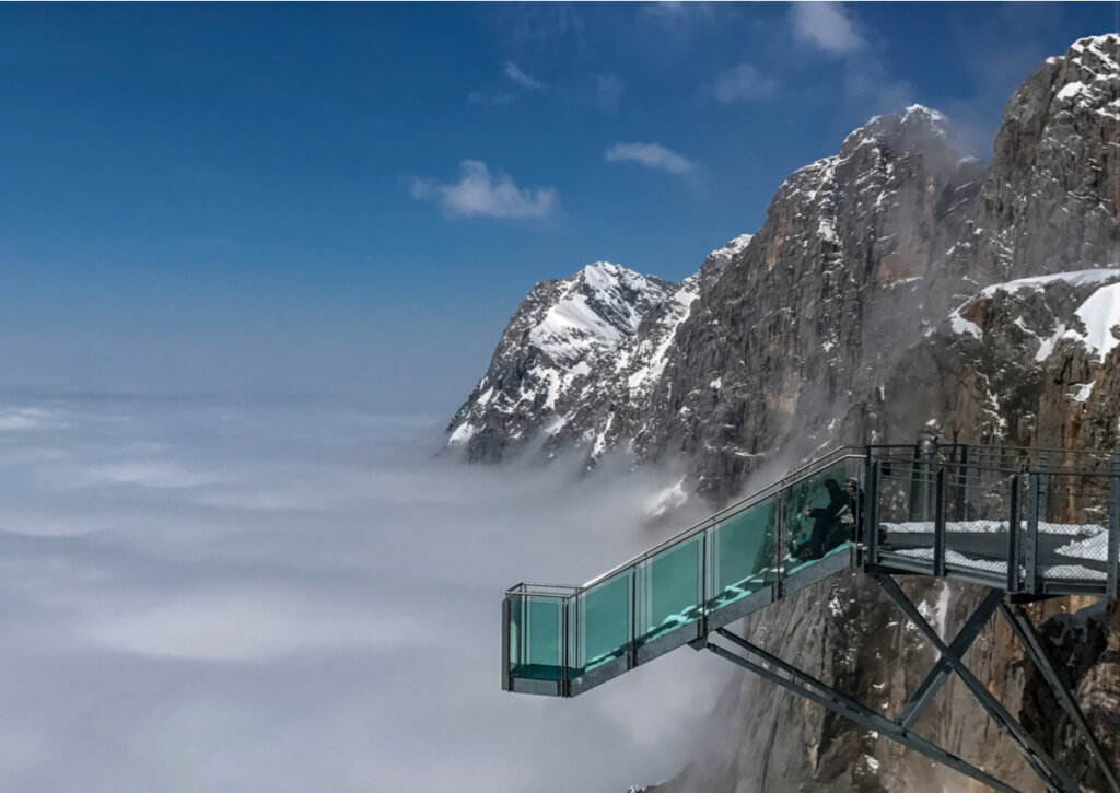 Hunerkogel, en los Alpes austríacos, es uno de los miradores más famosos del mundo.