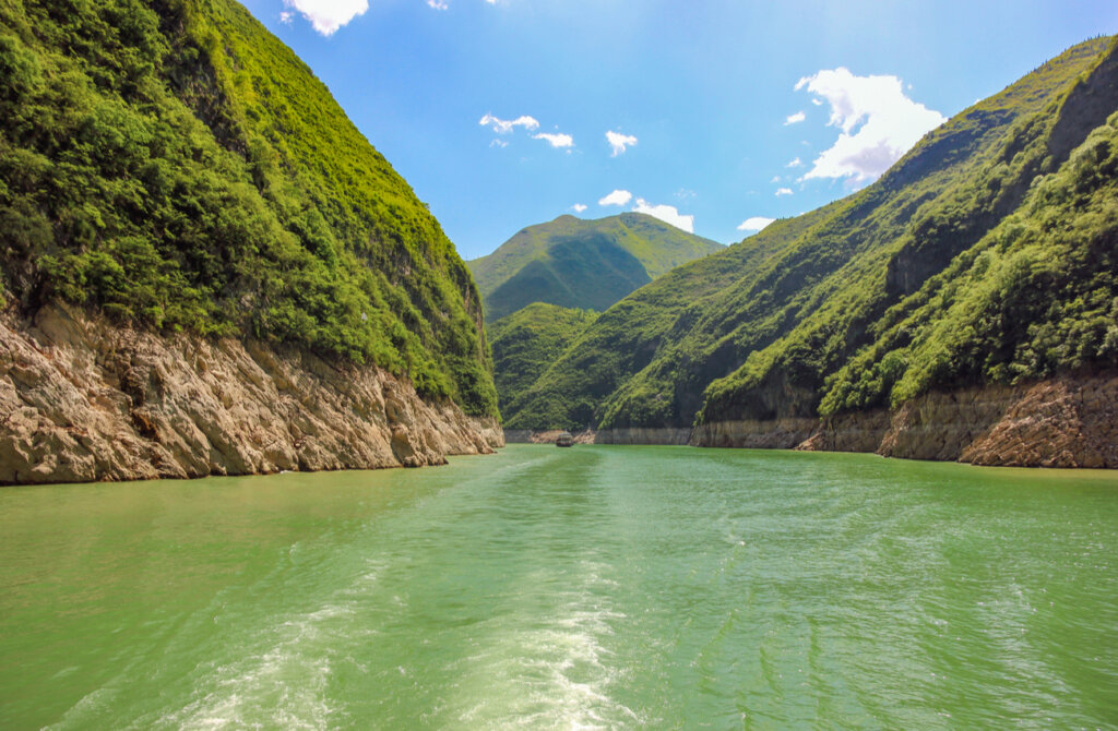 El río Yangste en China es uno de los más caudalosos del mundo.