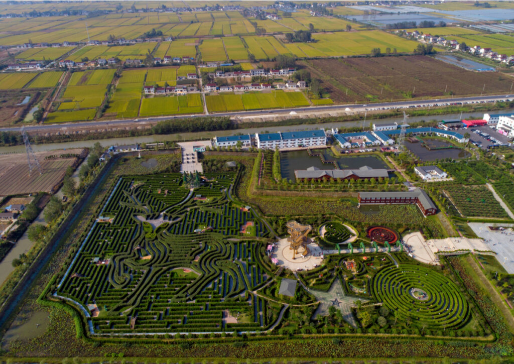 Vista panorámica del Yancheng Dafeng Dream en China.
