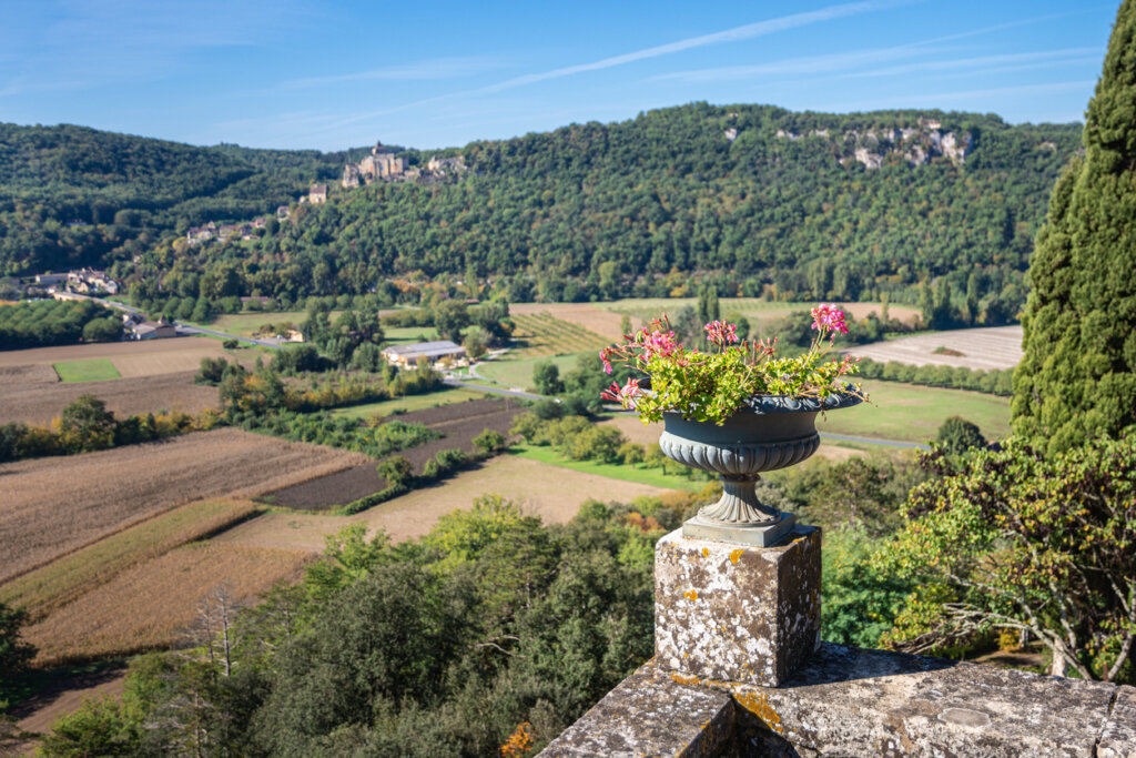 El valle de la Dordogna observado desde los jardines de Marqueyssac.