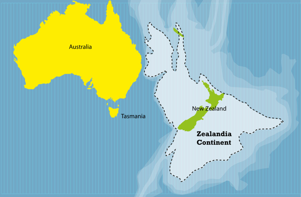Zealandia es un continente sumergido que se descubrió hace pocos años.