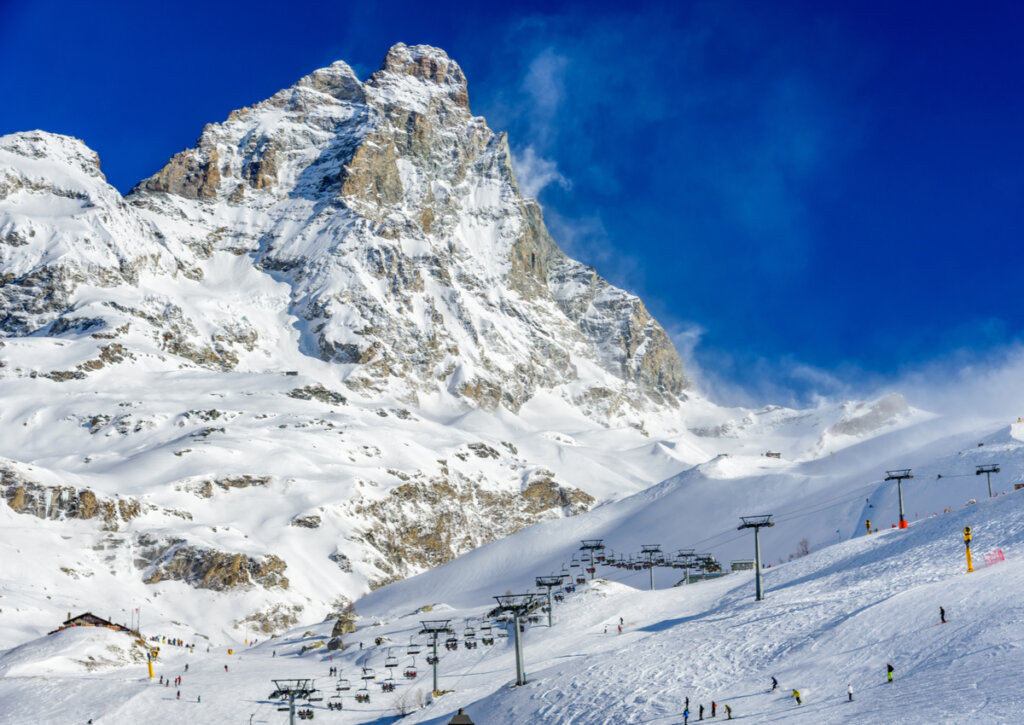 Las pistas de esquí de Breuil Cervinia están entre las mejores de los Alpes Italianos.