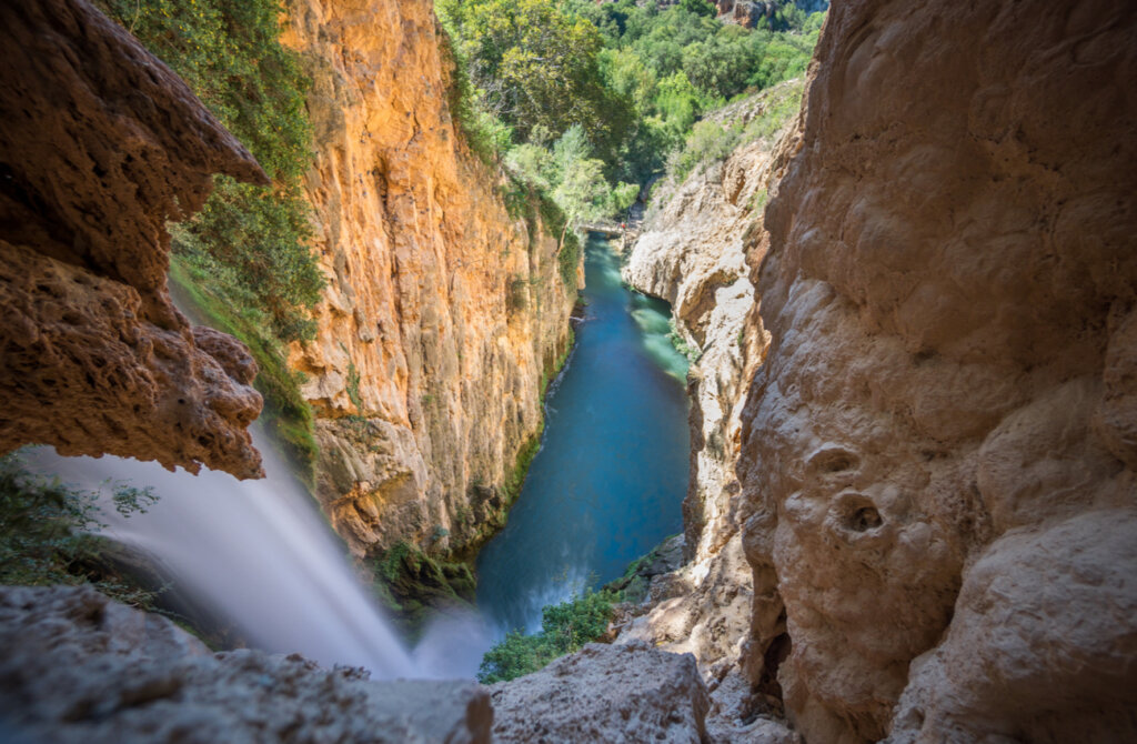 La cascada Cola de Caballo, ubicada en el Parque Natural Monasterio de Piedra.