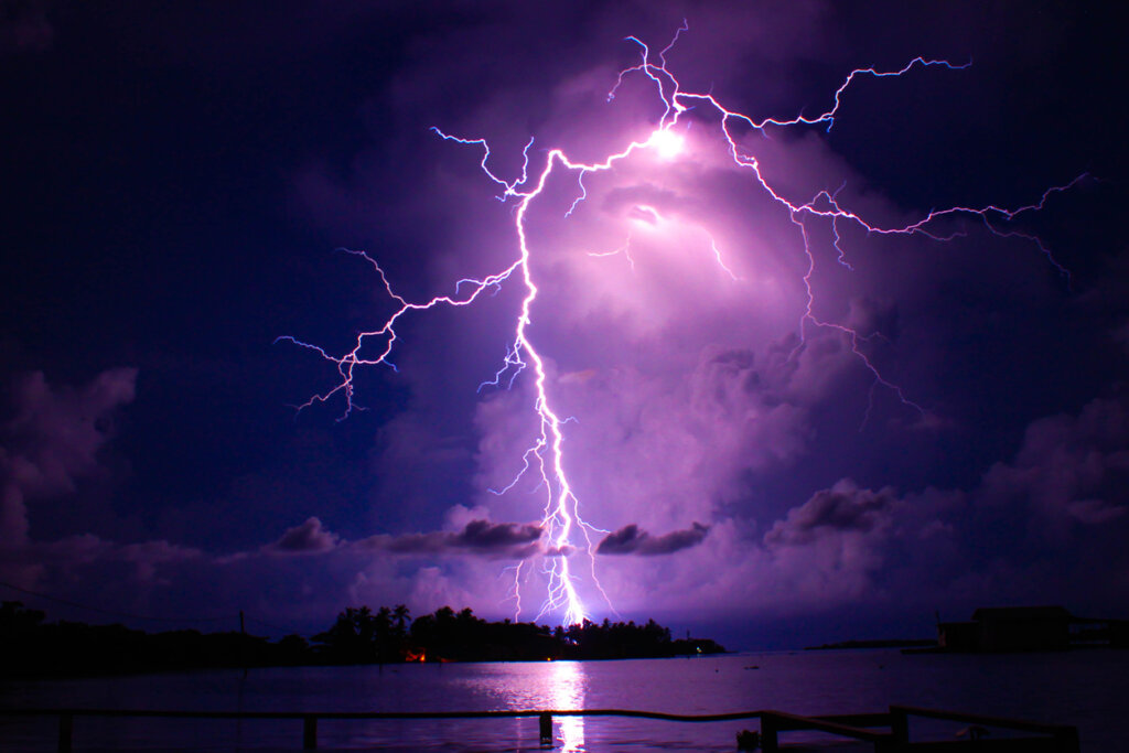 Rayo cayendo sobre Catatumbo, en Venezuela.