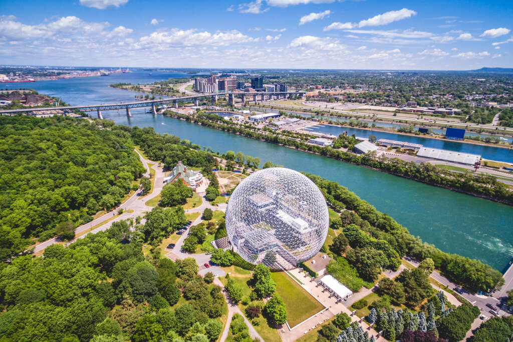 Bella imagen aérea de Quebec, Canadá.