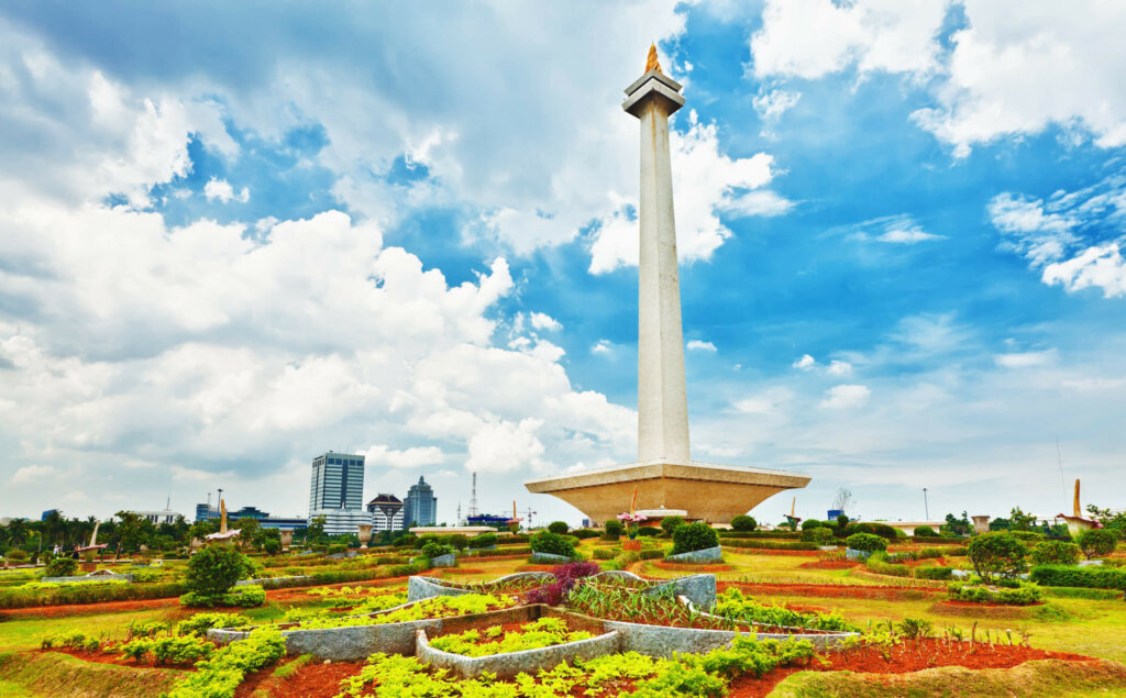 La plaza Merdeka durante la ocupación japonesa