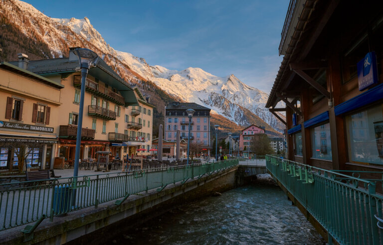 Chamonix y Mont Blanc en los Alpes Franceses