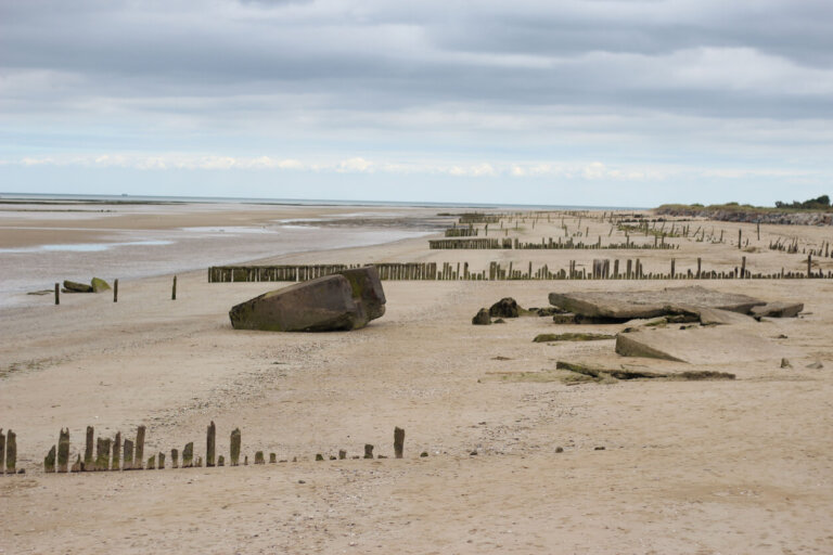 Lugar de invasión en la segunda guerra mundial en Normandía 