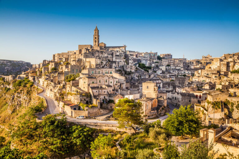 Ciudad antigua de Matera en Italia