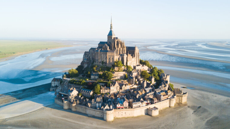 Mont Saint-Michel en Normandía
