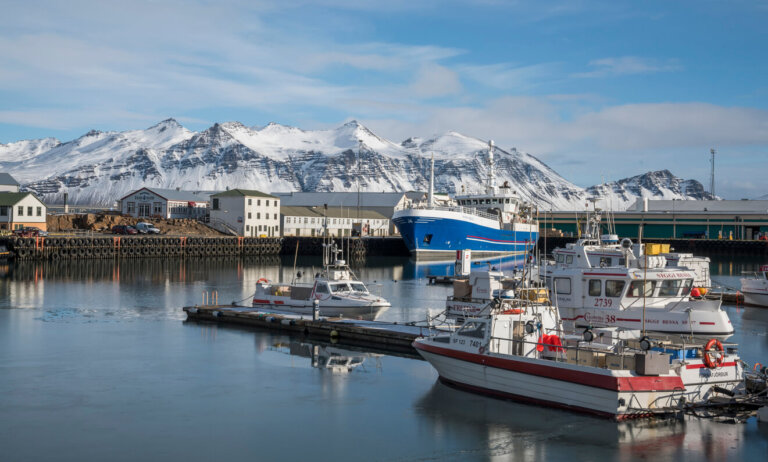Puerto de Höfn en Islandia 