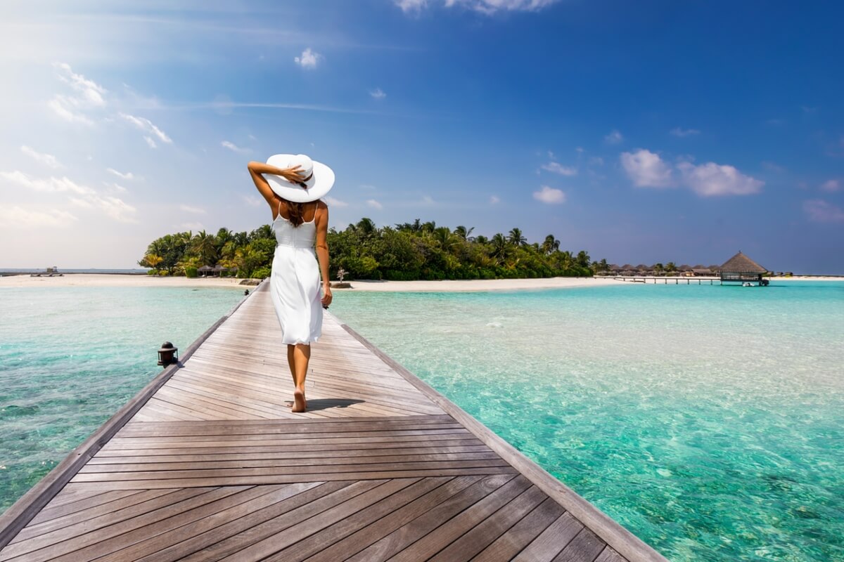 Mujer en la playa